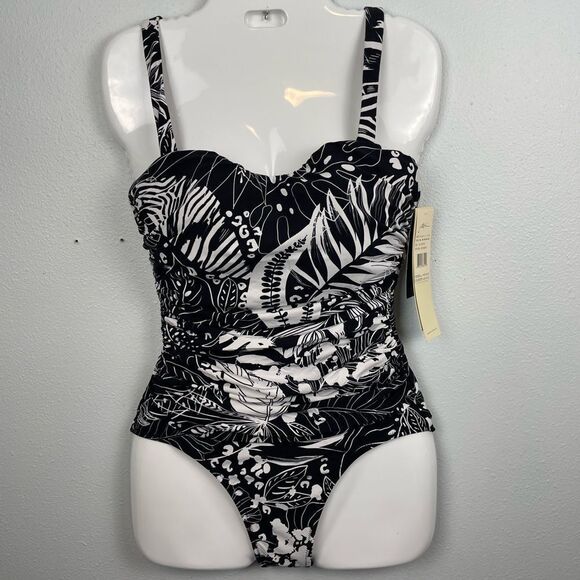 NWT Gottex One Piece Swim Suit Size 8 D Cup - Picture 1 of 8